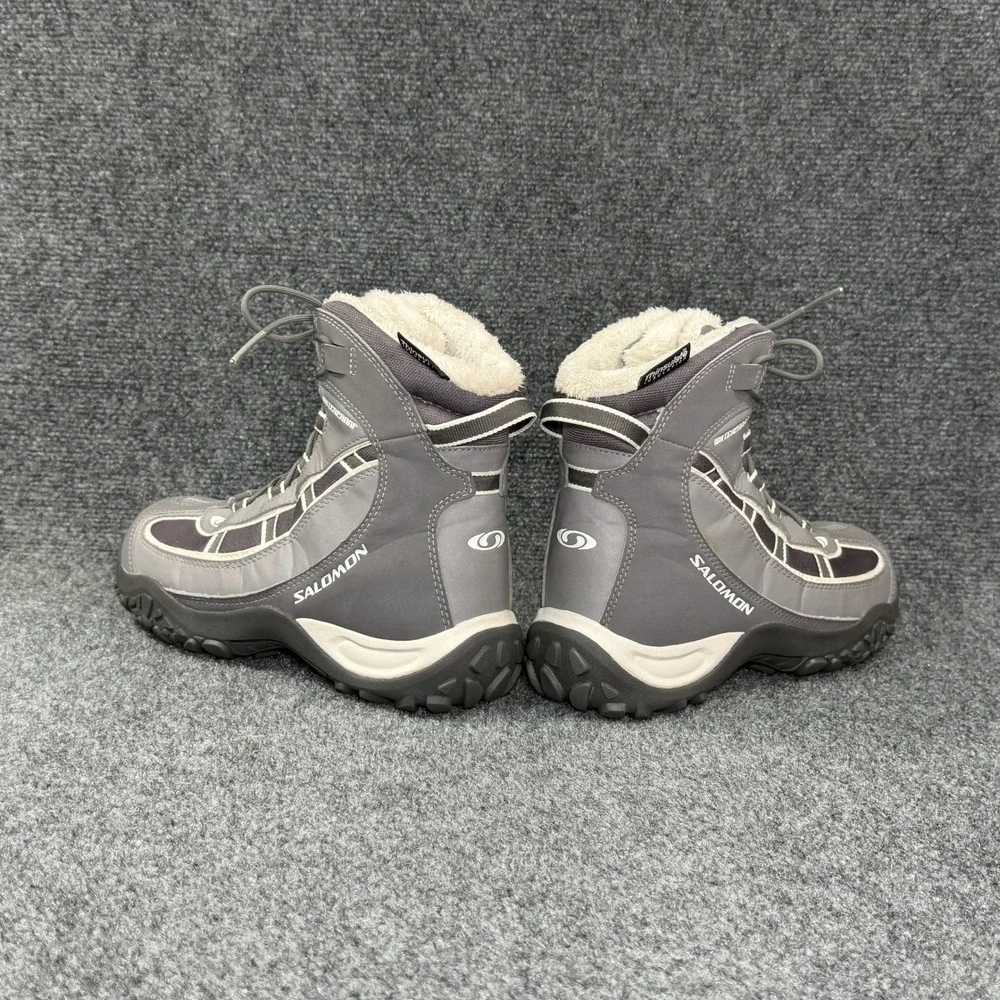 Salomon Winter Hiking Boots Men's 8.5‎ Grey Waterproof Thinsulate Insulated Snow